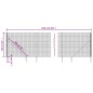 vidaXL Cerca de alambre con pinchos de anclaje gris antracita 1,6x25 m vidaXL Cerca de alambre con pinchos de anclaje gris antracita 1,6x25 m