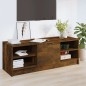 vidaXL Mueble de TV madera contrachapada roble ahumado 102x35,5x36,5cm