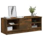 vidaXL Mueble de TV madera contrachapada roble ahumado 102x35,5x36,5cm