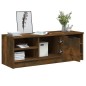 vidaXL Mueble de TV madera contrachapada roble ahumado 102x35,5x36,5cm