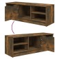 vidaXL Mueble de TV madera contrachapada roble ahumado 102x35,5x36,5cm