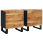 vidaXL Mesitas de noche 2 uds madera maciza de acacia 40x33x46 cm vidaXL Mesitas de noche 2 uds madera maciza de acacia 40x33x46 cm