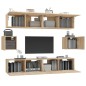vidaXL Set de muebles para TV 6 pzas madera contrachapada roble sonoma vidaXL Set de muebles para TV 6 pzas madera contrachapada roble sonoma