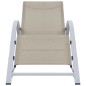 vidaXL Tumbona textilene y aluminio color crema vidaXL Tumbona textilene y aluminio color crema