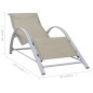 vidaXL Tumbona textilene y aluminio color crema vidaXL Tumbona textilene y aluminio color crema
