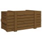 vidaXL Caja almacenaje madera maciza pino marrón miel 91x40,5x42 cm vidaXL Caja almacenaje madera maciza pino marrón miel 91x40,5x42 cm