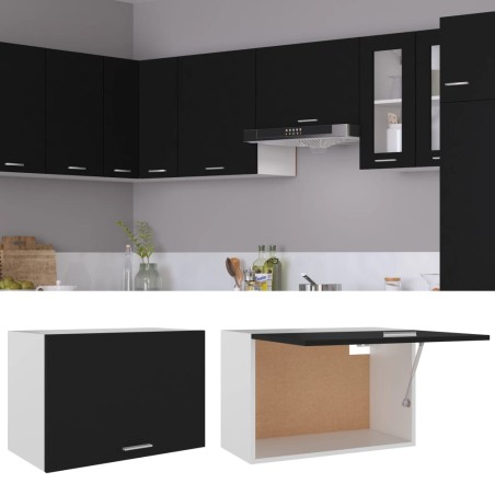 vidaXL Armario colgante de cocina madera ingeniería negro 60x31x40 cm