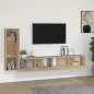 vidaXL Set de muebles para TV 3 pzas madera contrachapada roble sonoma vidaXL Set de muebles para TV 3 pzas madera contrachapada roble sonoma
