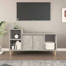 vidaXL Mueble para TV madera contrachapada gris hormigón 100x35x55 cm