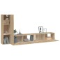 vidaXL Set de muebles para TV 3 pzas madera contrachapada roble sonoma vidaXL Set de muebles para TV 3 pzas madera contrachapada roble sonoma