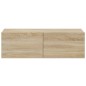 vidaXL Set de muebles para TV 3 pzas madera contrachapada roble sonoma vidaXL Set de muebles para TV 3 pzas madera contrachapada roble sonoma