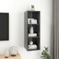vidaXL Mueble TV pared madera contrachapada gris brillo 37x37x107 cm vidaXL Mueble TV pared madera contrachapada gris brillo 37x37x107 cm