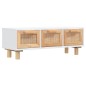 vidaXL Mesa de centro madera contrachapada y de pino blanco 80x40x30cm