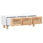 vidaXL Mesa de centro madera contrachapada y de pino blanco 80x40x30cm