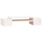 vidaXL Soporte de monitor madera maciza de pino blanco 70x27,5x15 cm