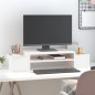 vidaXL Soporte de monitor madera maciza de pino blanco 70x27,5x15 cm