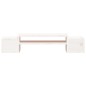 vidaXL Soporte de monitor madera maciza de pino blanco 70x27,5x15 cm