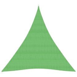 vidaXL Toldo de vela HDPE verde claro 160 g/m² 5x6x6 m