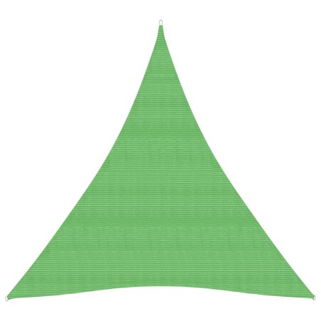 vidaXL Toldo de vela HDPE verde claro 160 g/m² 5x6x6 m