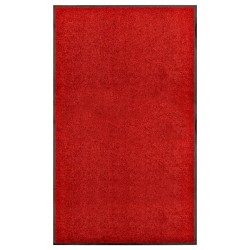 vidaXL Felpudo lavable rojo 90x150 cm