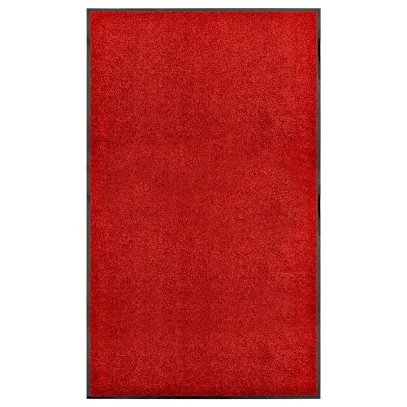 vidaXL Felpudo lavable rojo 90x150 cm vidaXL Felpudo lavable rojo 90x150 cm