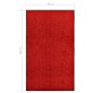 vidaXL Felpudo lavable rojo 90x150 cm vidaXL Felpudo lavable rojo 90x150 cm