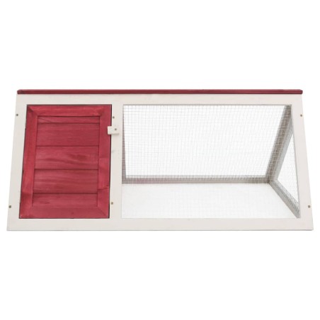vidaXL Conejera jaula de animales de madera rojo