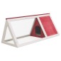 vidaXL Conejera jaula de animales de madera rojo vidaXL Conejera jaula de animales de madera rojo