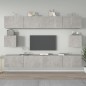 vidaXL Set de muebles de TV 6 pzas madera contrachapada gris hormigón