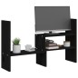 vidaXL Soporte para monitor madera maciza pino negro (39-72)x17x43 cm vidaXL Soporte para monitor madera maciza pino negro (39-72)x17x43 cm