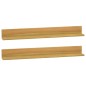 vidaXL Estantes de pared 2 unidades madera maciza de teca 90x10x10 cm vidaXL Estantes de pared 2 unidades madera maciza de teca 90x10x10 cm