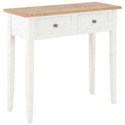 vidaXL Mesa consola tocador de madera blanca 79x30x74 cm