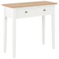vidaXL Mesa consola tocador de madera blanca 79x30x74 cm