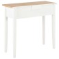 vidaXL Mesa consola tocador de madera blanca 79x30x74 cm