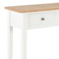 vidaXL Mesa consola tocador de madera blanca 79x30x74 cm