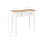 vidaXL Mesa consola tocador de madera blanca 79x30x74 cm