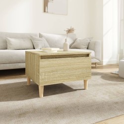 vidaXL Mesa auxiliar madera contrachapada roble Sonoma 50x46x35 cm
