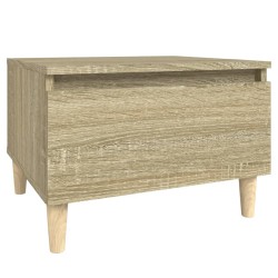 vidaXL Mesa auxiliar madera contrachapada roble Sonoma 50x46x35 cm