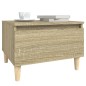vidaXL Mesa auxiliar madera contrachapada roble Sonoma 50x46x35 cm vidaXL Mesa auxiliar madera contrachapada roble Sonoma 50x46x35 cm