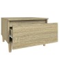 vidaXL Mesa auxiliar madera contrachapada roble Sonoma 50x46x35 cm vidaXL Mesa auxiliar madera contrachapada roble Sonoma 50x46x35 cm