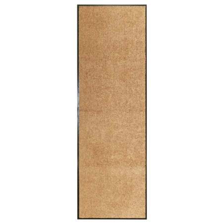 vidaXL Felpudo lavable crema 60x180 cm