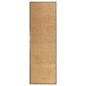 vidaXL Felpudo lavable crema 60x180 cm vidaXL Felpudo lavable crema 60x180 cm