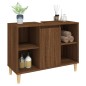 vidaXL Armario de lavabo madera contrachapada roble marrón 80x33x60 cm vidaXL Armario de lavabo madera contrachapada roble marrón 80x33x60 cm