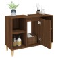 vidaXL Armario de lavabo madera contrachapada roble marrón 80x33x60 cm vidaXL Armario de lavabo madera contrachapada roble marrón 80x33x60 cm