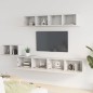 vidaXL Set de muebles para TV 5 piezas madera contrachapada blanco vidaXL Set de muebles para TV 5 piezas madera contrachapada blanco