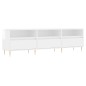 vidaXL Mueble de TV madera contrachapada blanco brillo 150x30x44,5 cm vidaXL Mueble de TV madera contrachapada blanco brillo 150x30x44,5 cm