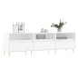 vidaXL Mueble de TV madera contrachapada blanco brillo 150x30x44,5 cm vidaXL Mueble de TV madera contrachapada blanco brillo 150x30x44,5 cm