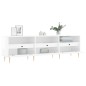 vidaXL Mueble de TV madera contrachapada blanco brillo 150x30x44,5 cm vidaXL Mueble de TV madera contrachapada blanco brillo 150x30x44,5 cm
