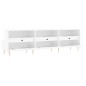 vidaXL Mueble de TV madera contrachapada blanco brillo 150x30x44,5 cm vidaXL Mueble de TV madera contrachapada blanco brillo 150x30x44,5 cm