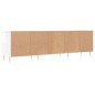 vidaXL Mueble de TV madera contrachapada blanco brillo 150x30x44,5 cm vidaXL Mueble de TV madera contrachapada blanco brillo 150x30x44,5 cm
